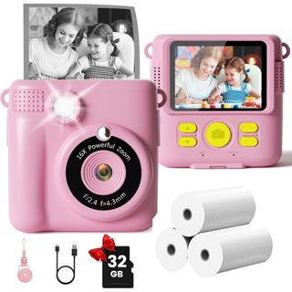 Câmera De Impressão Instantânea Infantil Vídeo Fotografia Digital HD Impressora Térmica em Oferta na Shopee