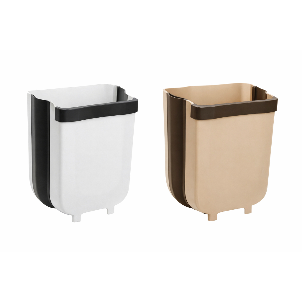 kit 2 Lixeirinha Pendurável Quarto Carro Cozinha Dobrável Portátil Unidade Económica Cores Sortidas Cinza ou Bege em Oferta na Shopee