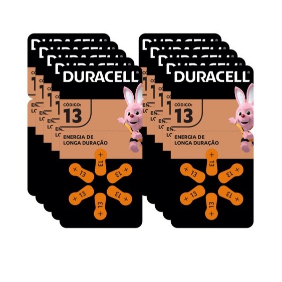 60 Pilhas Auditivas nº 13 Duracell em Oferta na Shopee