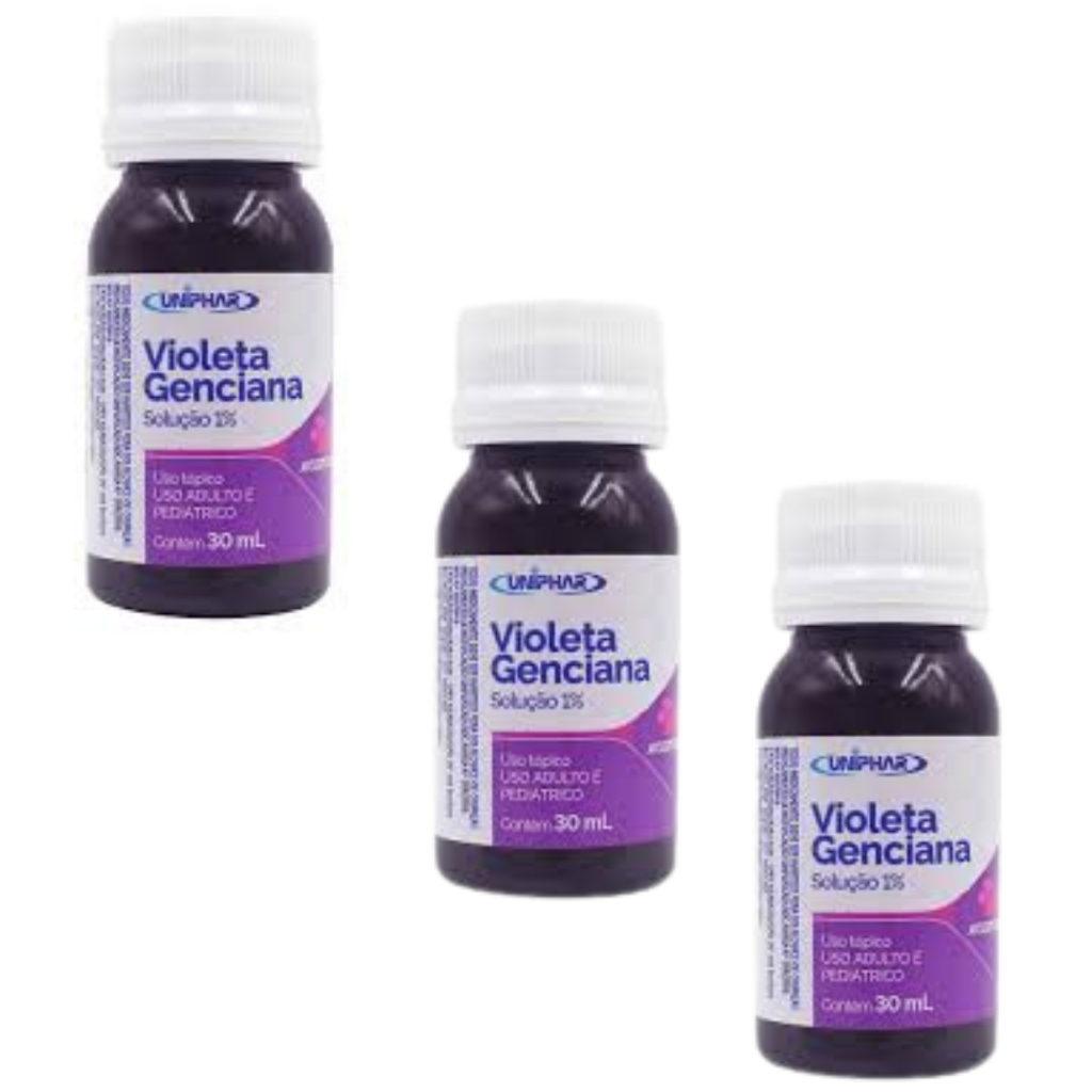 KIT 3 VIOLETA GENCIANA 30ML UNIPHAR