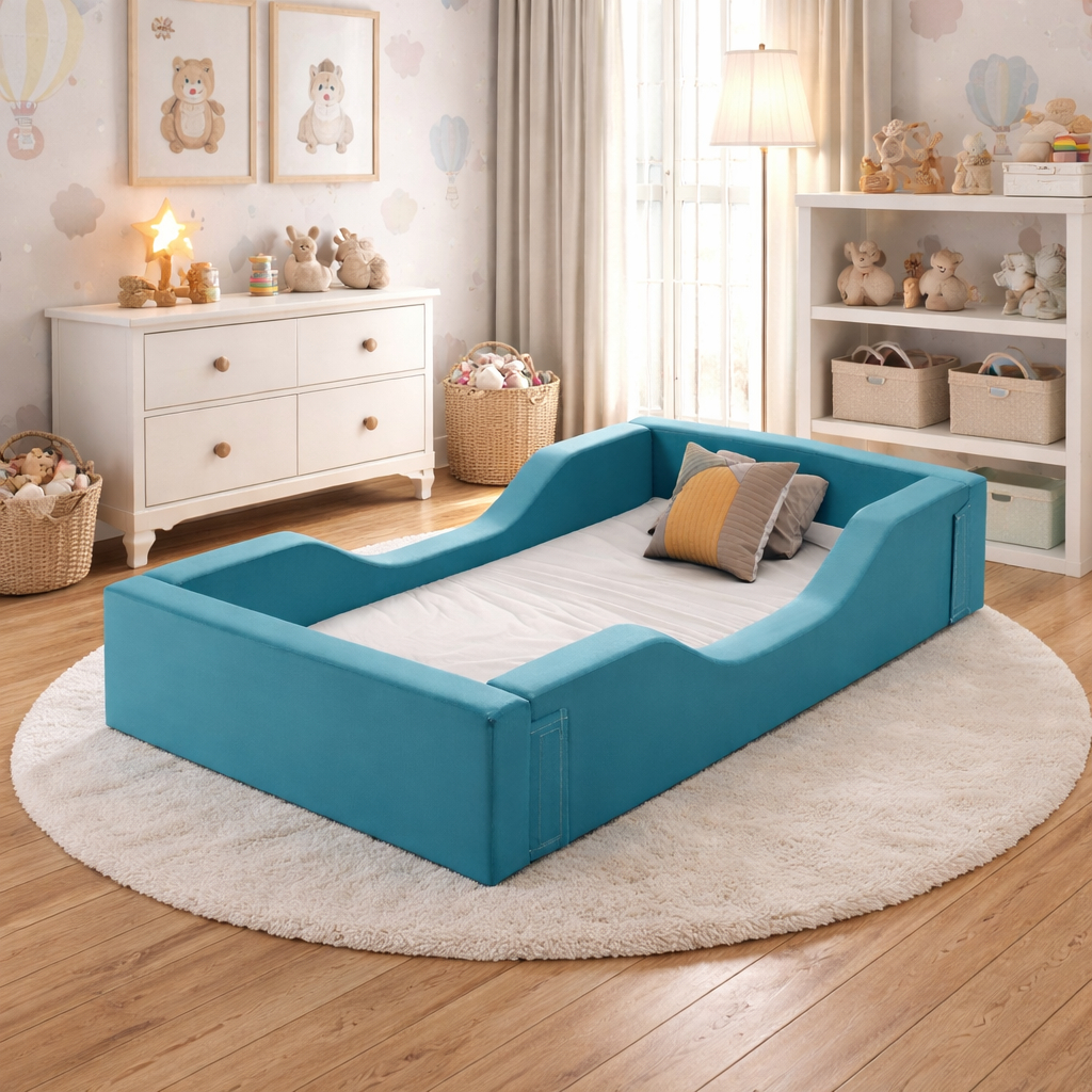 mini cama montessoriana berço infantil de espuma quarto criança varias cores