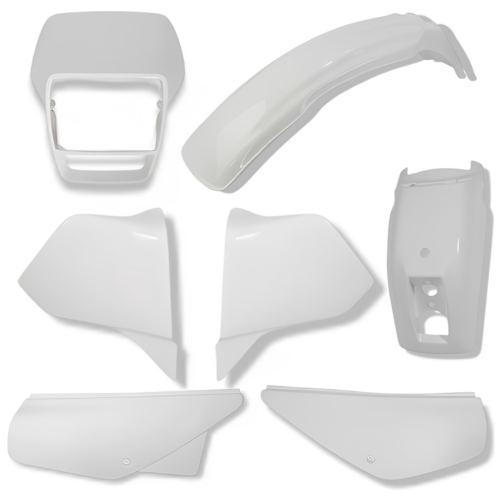 Kit Carenagem Xlx 350 Paralama Aba Tampa Rabeta Farol Branca Paramotos