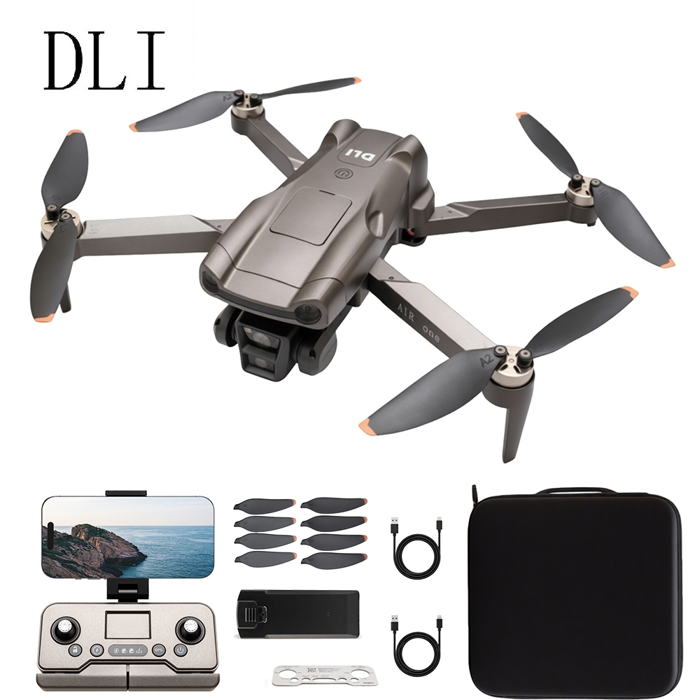 DLI Drone Profissional AIR ONE Dual Camera Stand 4K HD Sem Escova com GPS Wifi Anatel BR
