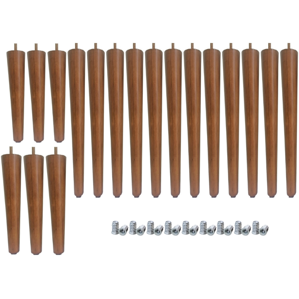Kit 12 pés de 60cm + 3 Pés de 45cm + 3 Pés de 30cm Com Bucha Americana