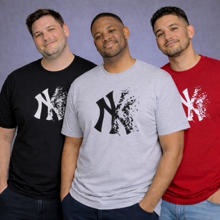 Kit com 3 Camisetas Plus Size Masculinas Básicas Elegantes