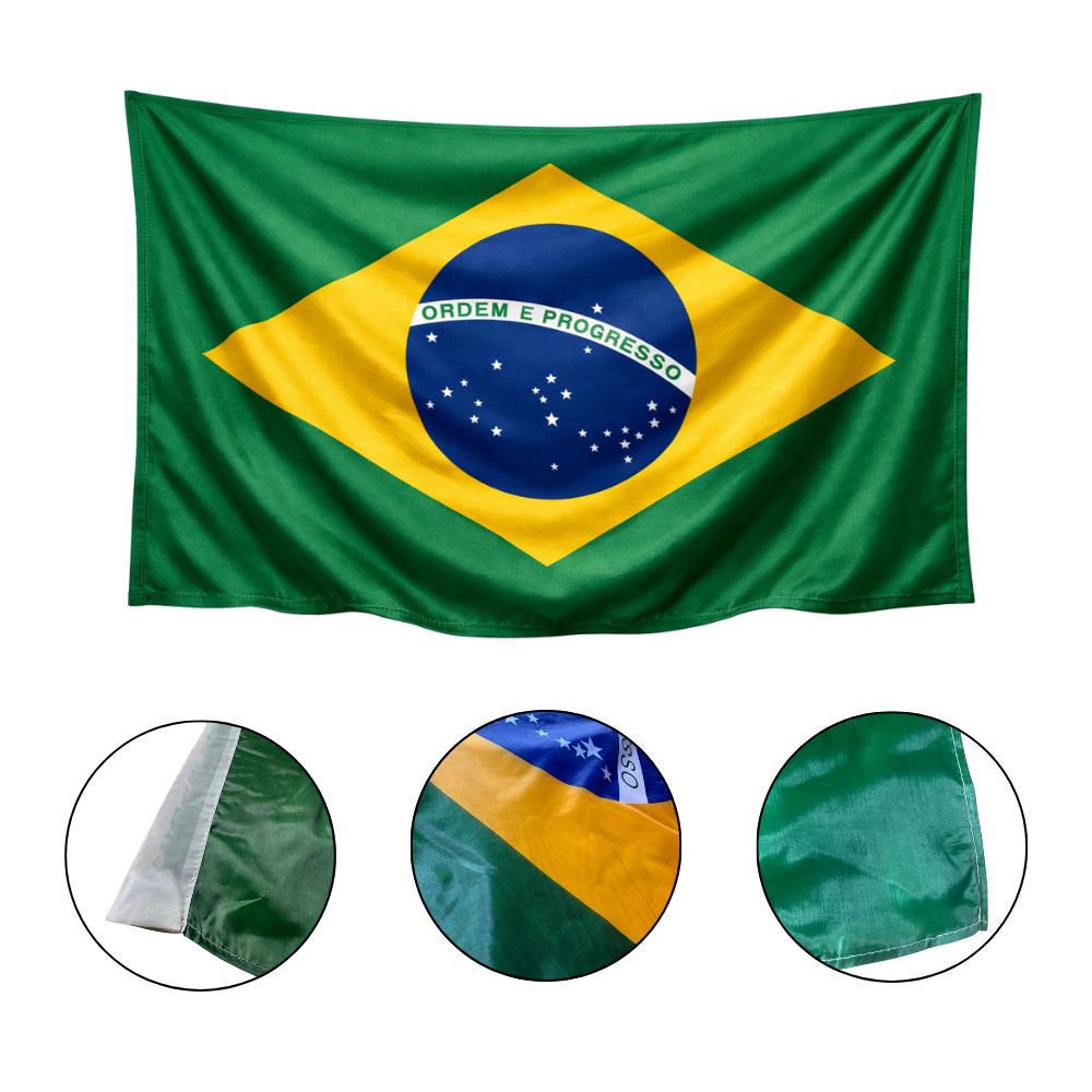 Bandeira do Brasil 1,50m x 0,90m Grande – Ideal para Copa do Mundo Eleicoes e Decoracao – ENVIO HOJE