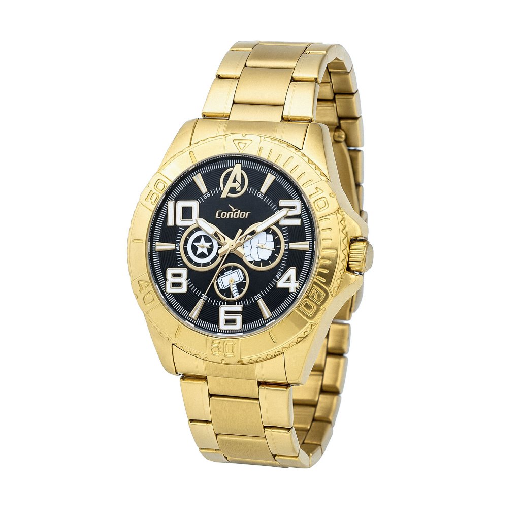 Relógio Condor Masculino Marvel Dourado Casual CO6P29JOXT4A em Oferta na Shopee