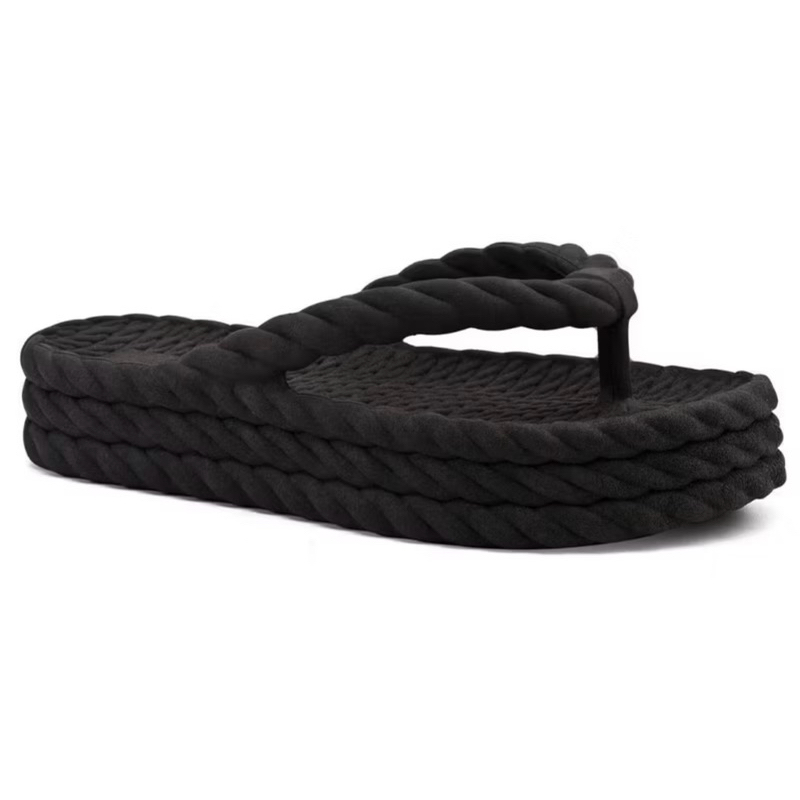 Oferta Chinelo Feminino Trançado Plataforma Nuvem Confortável Antiderrapante Leve