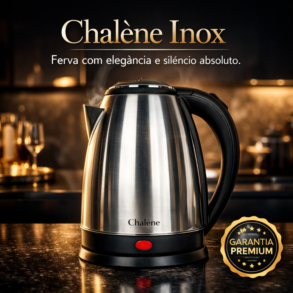 Chaleira Elétrica Inox 2L Potente e Rápida Desligamento Automático 1500W