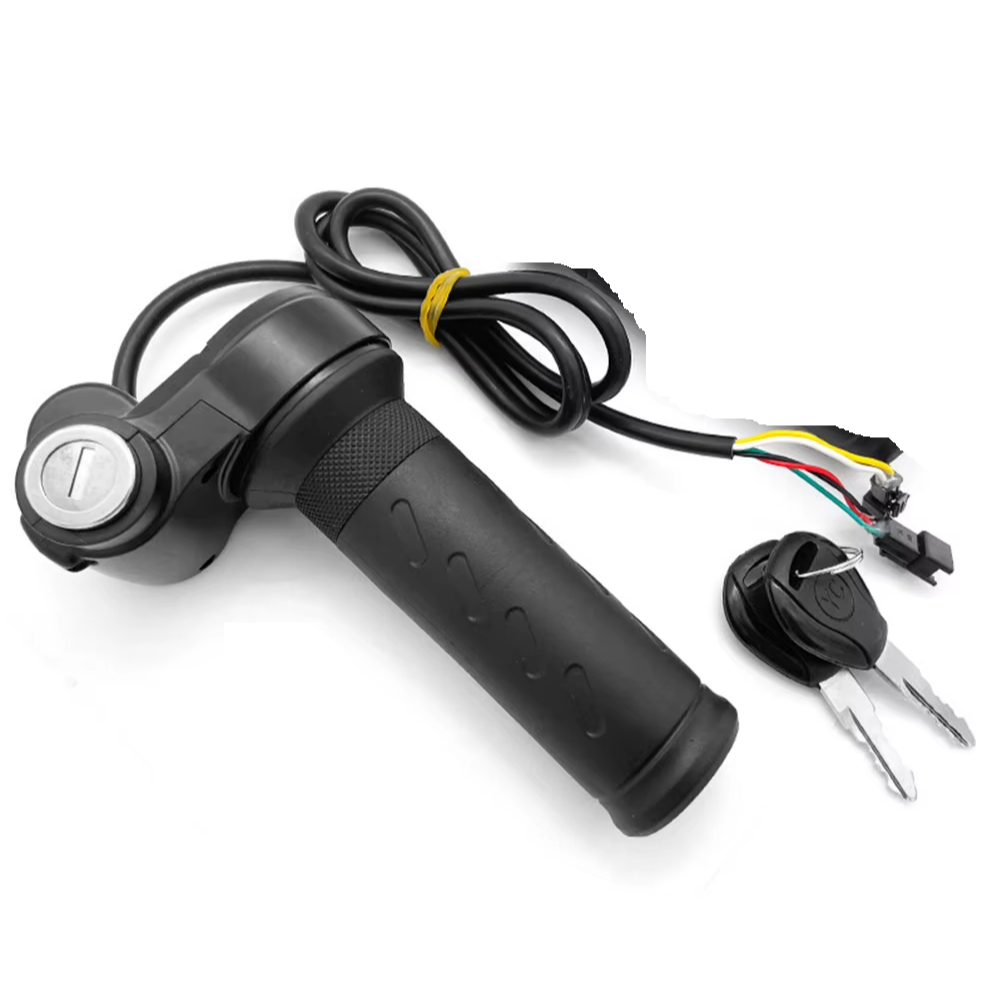 Acelerador Para Bicicleta Elétrica Com Chave Universal Preto Preto