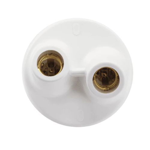 Kit 2 Plafonier Plafon Sobrepor Bocal Duplo E27 Bivolt 110/220v