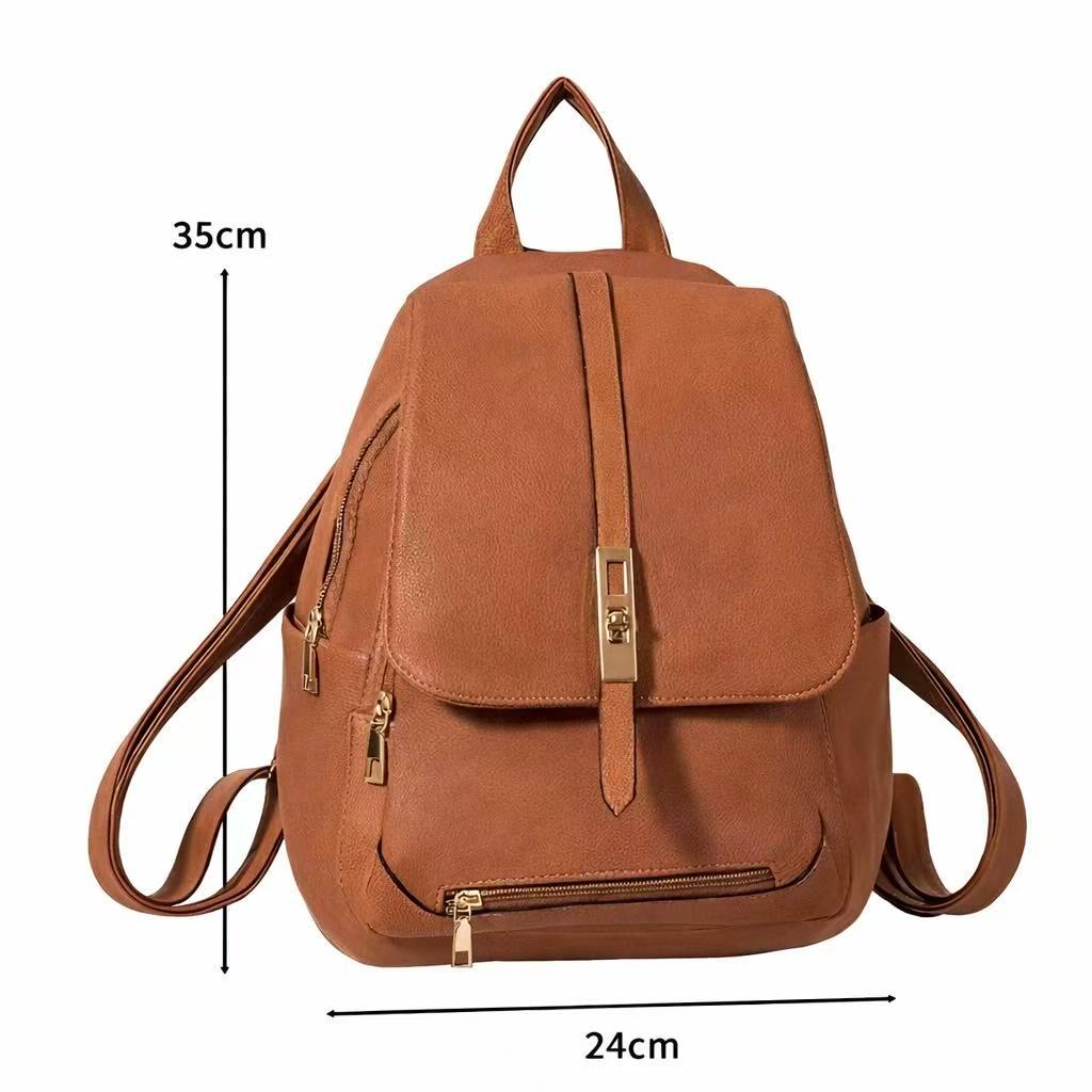 Mochila Feminina Casual Passeio Couro Sintético Fashion Elegante Moda