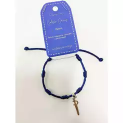 Pulseira 7 Nós Ogum Azul com Pingente Espada – Proteção Espiritual Ajustável