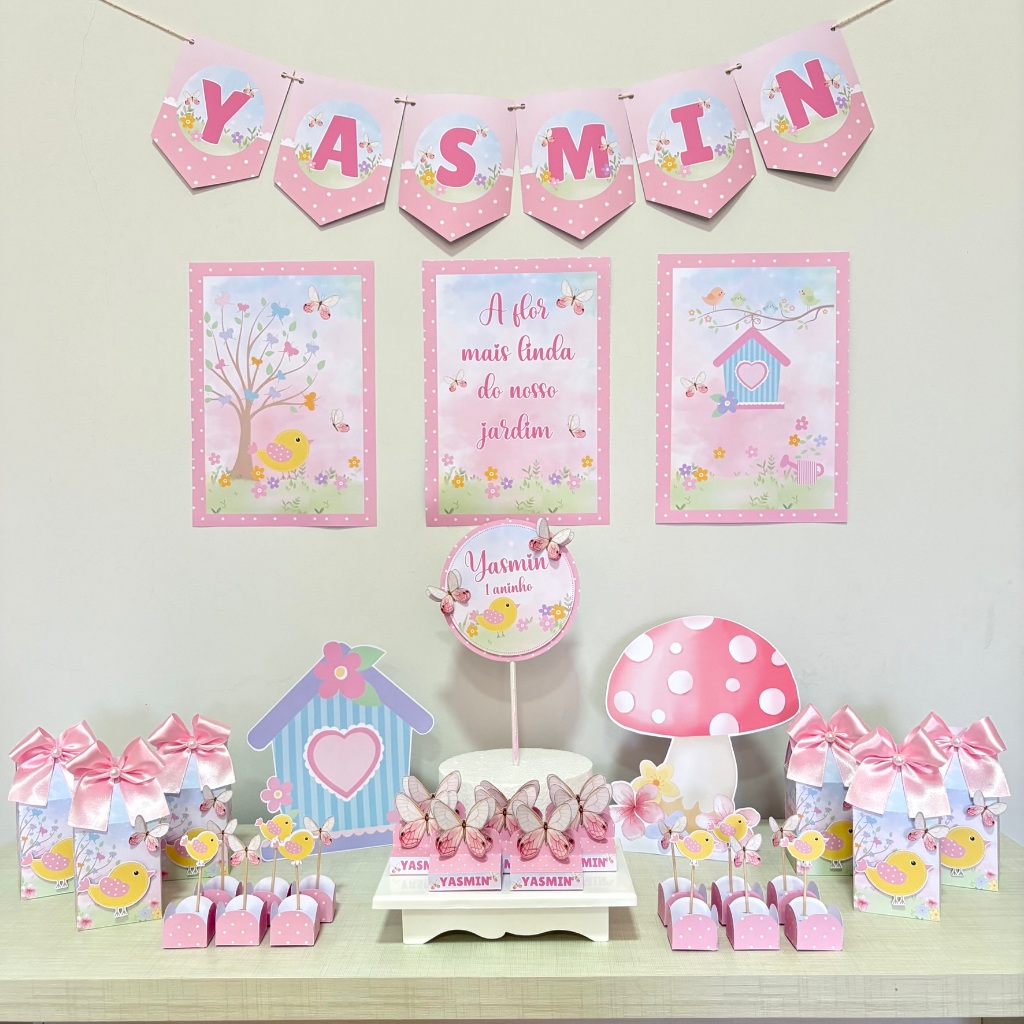Kit Festa Jardim Encantado/Borboletas Personalizado/Kit Só um Bolinho/Aniversário / Lembrancinha/ Decoração/Mesversário