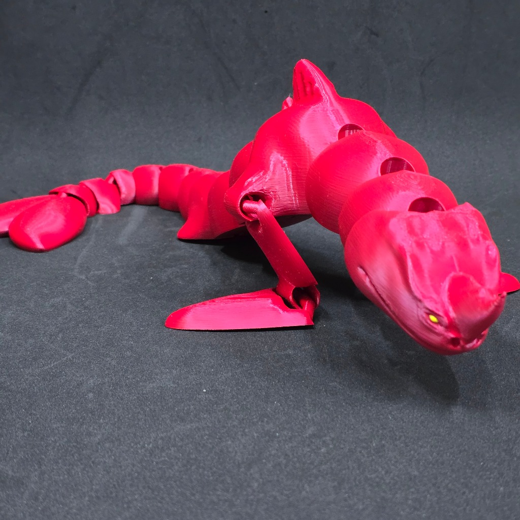 Bravata Vermelha GIGANTE 50CM – Fúria do Mar Articulado Filme A Fera do Mar - Brinquedo Articulado