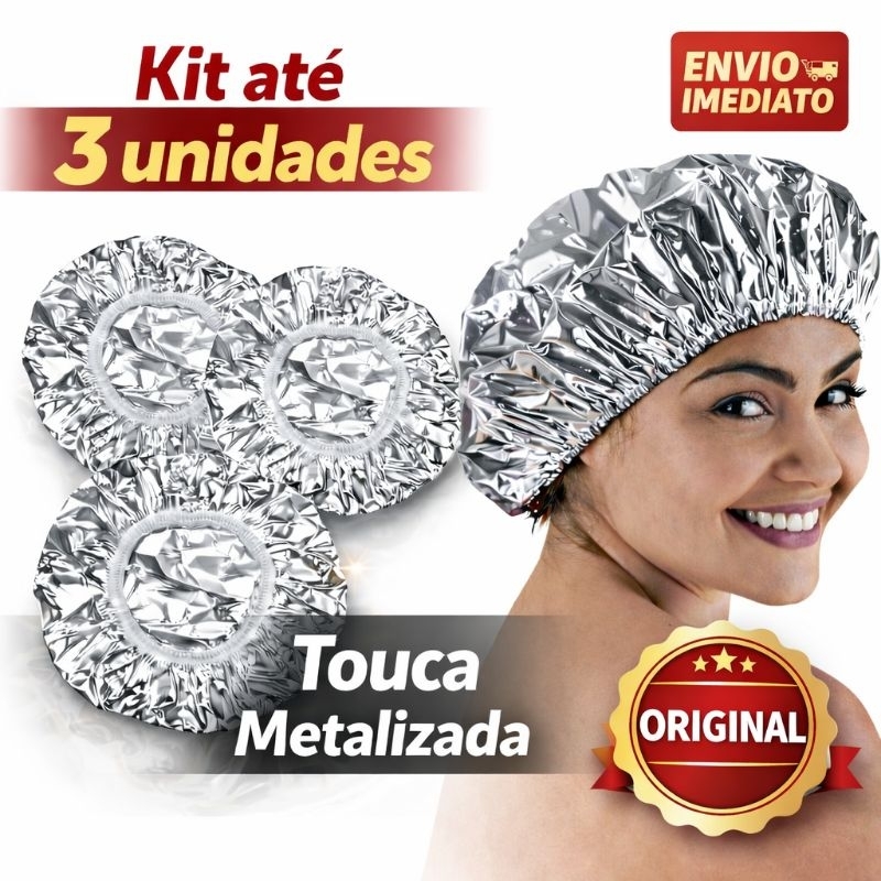 kit Toucas Metalizada Para Cabelo Plast Leo –Mantém o Calor Hidratação Profunda e Brilho Intenso em Oferta na Shopee