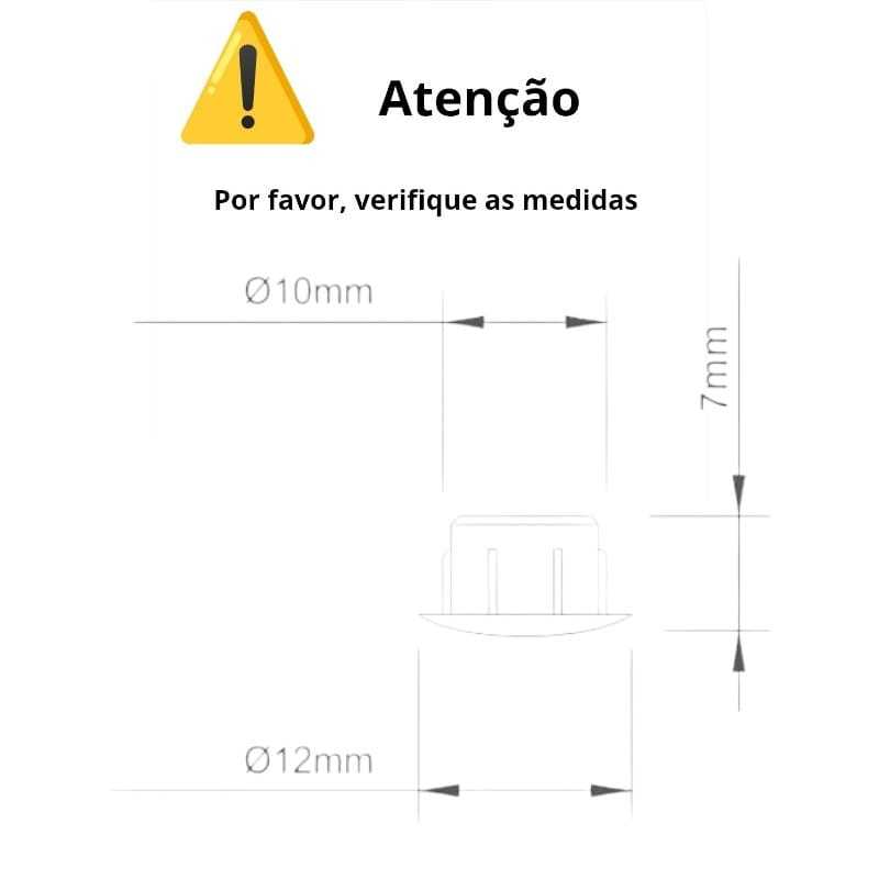 TAPA FURO 10MM PACOTE COM 100 PEÇAS — imagem 2 de 2