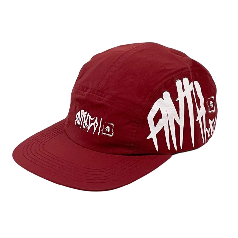 Boné Aba Reta Flexível Impermeável Five Panel Tampa Vermelho Lançamento Anth Co. — imagem 2 de 2