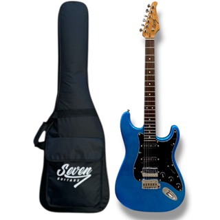 Guitarra Strato Seven Sgt-277 BL Azul / Traste inox / C Bag em Oferta na Shopee