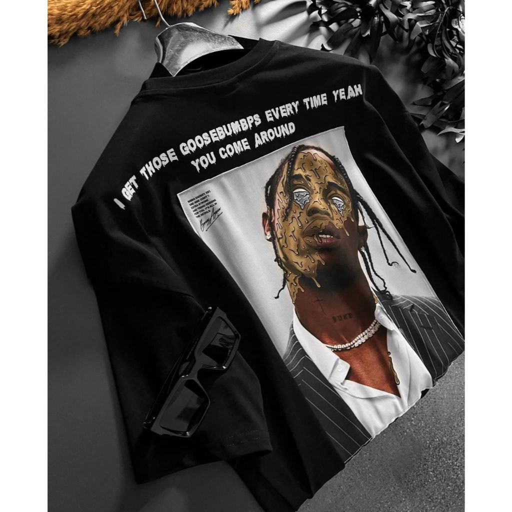 Camiseta Oversized Traap Vibes Mashk Art Aftersoul Unissex Plus Size P ao G5 100% Algodão