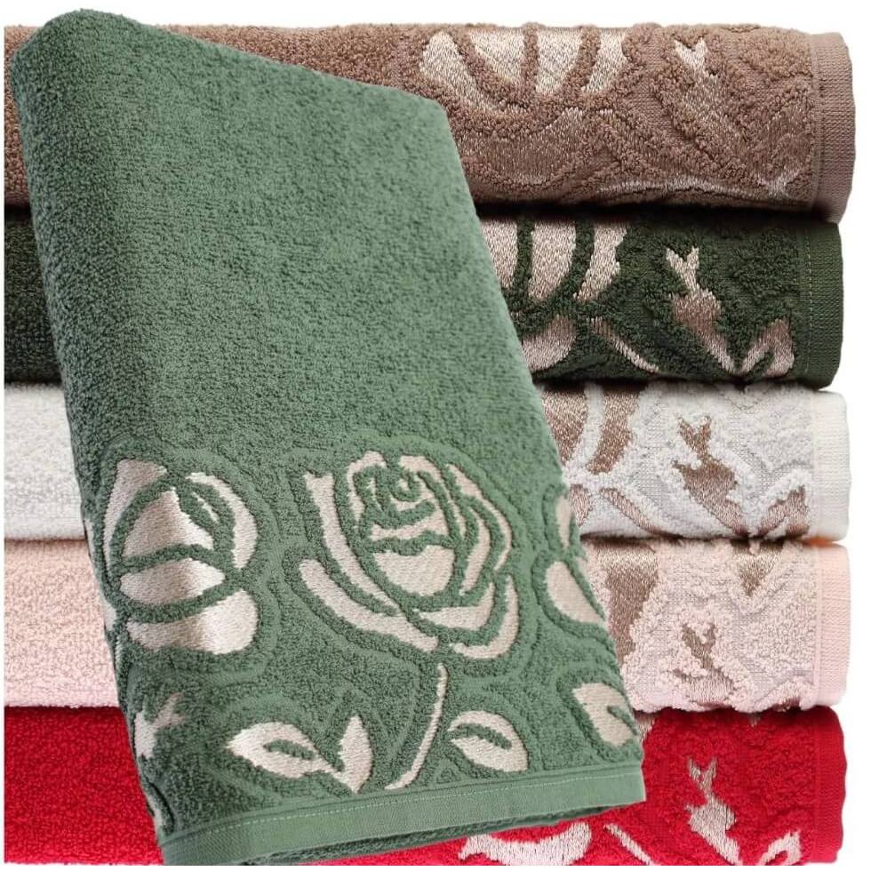 Kit Com 6 Toalhas de Banho Barra Decorada Jacquard 75x140cm - Golden