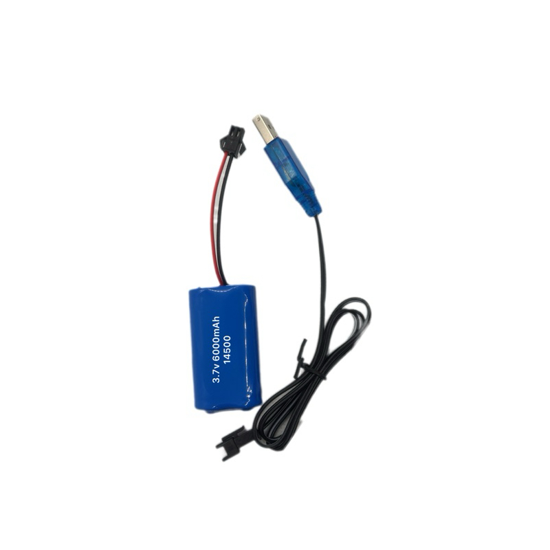 Carregador cabo USB + 14500 3.7v 6000mah Recarregavel maior duração carrinhos em Oferta na Shopee