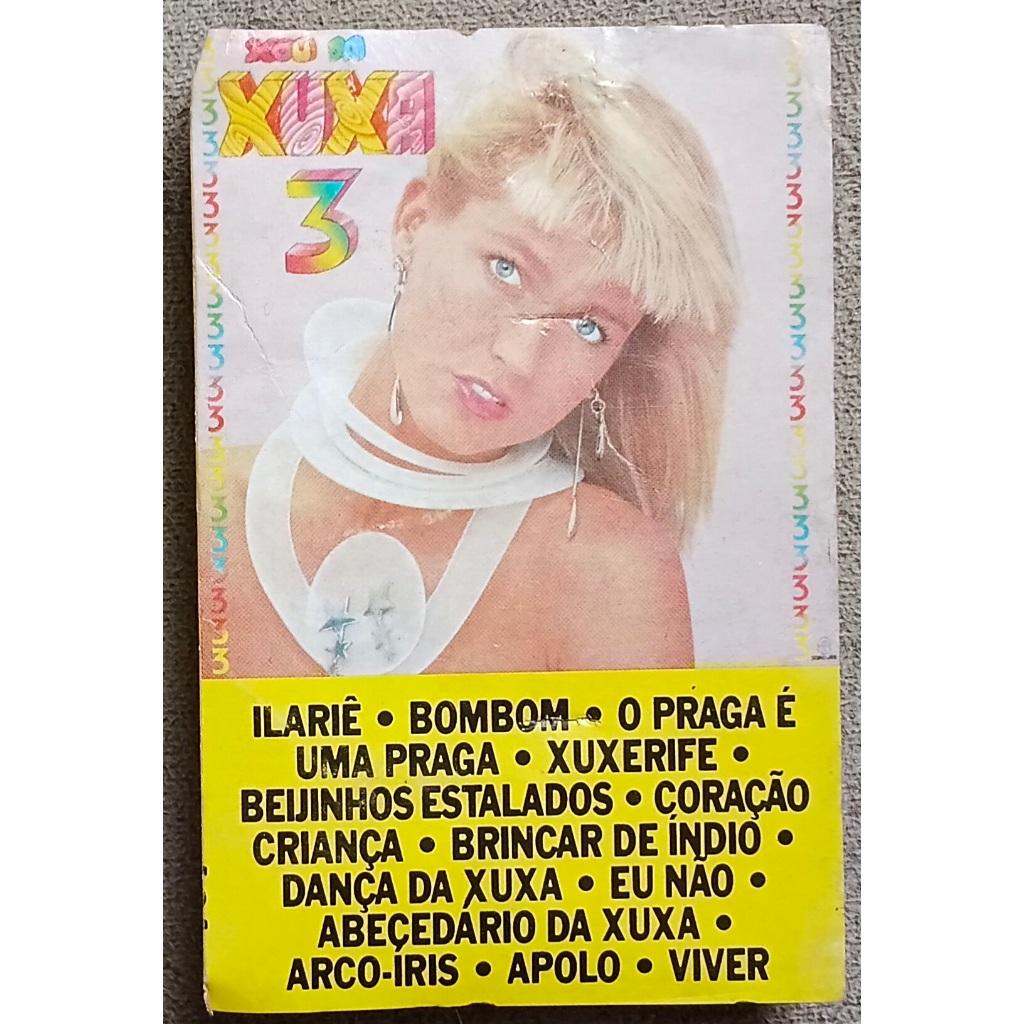 Fita Cassete Xou da Xuxa 3 Ilariê Brincar de Indio 1988 K7