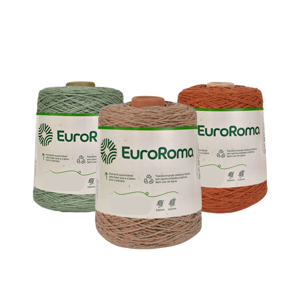 Barbante Colorido EuroRoma nº8 600gr em Oferta na Shopee