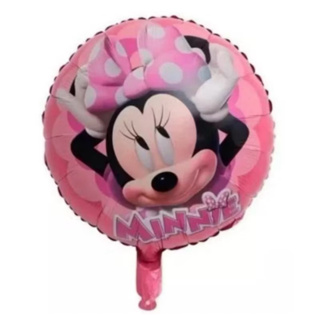 Kit C/10 balões metalizado Minnie redondo 45cm em Oferta na Shopee