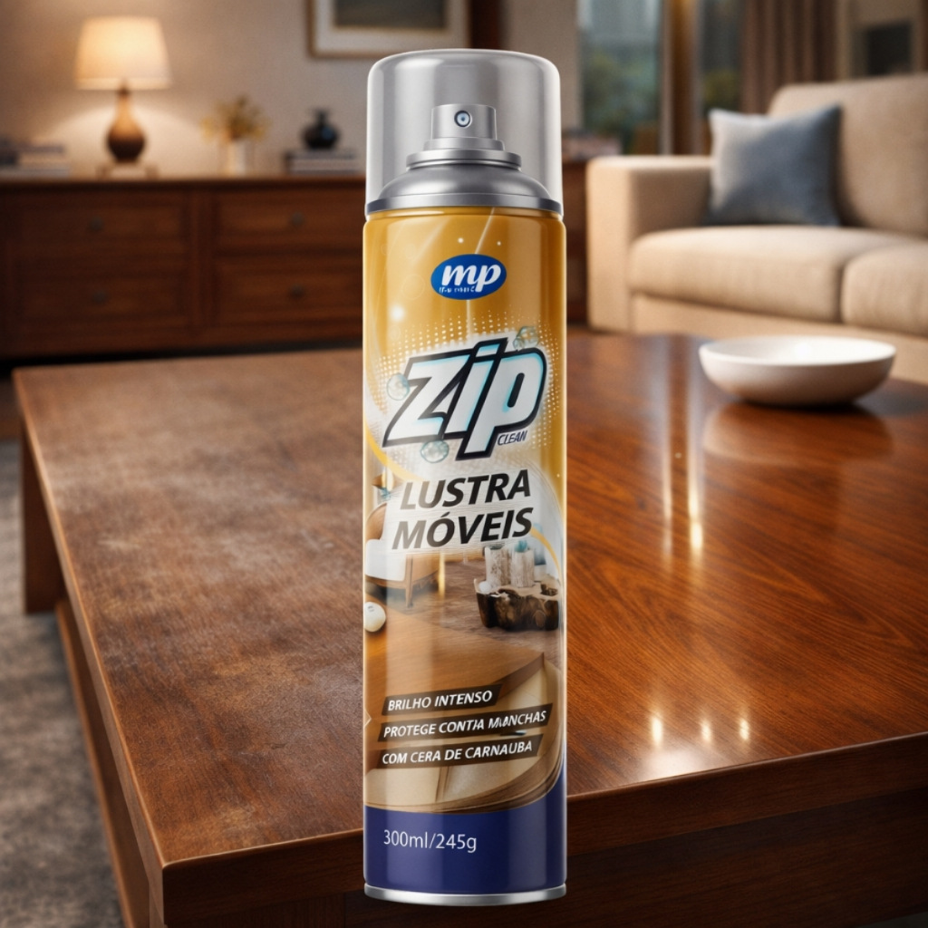 Lustra Móveis Spray Realça Brilho Madeira Proteção Para Móveis Contra Poeira - 300ml