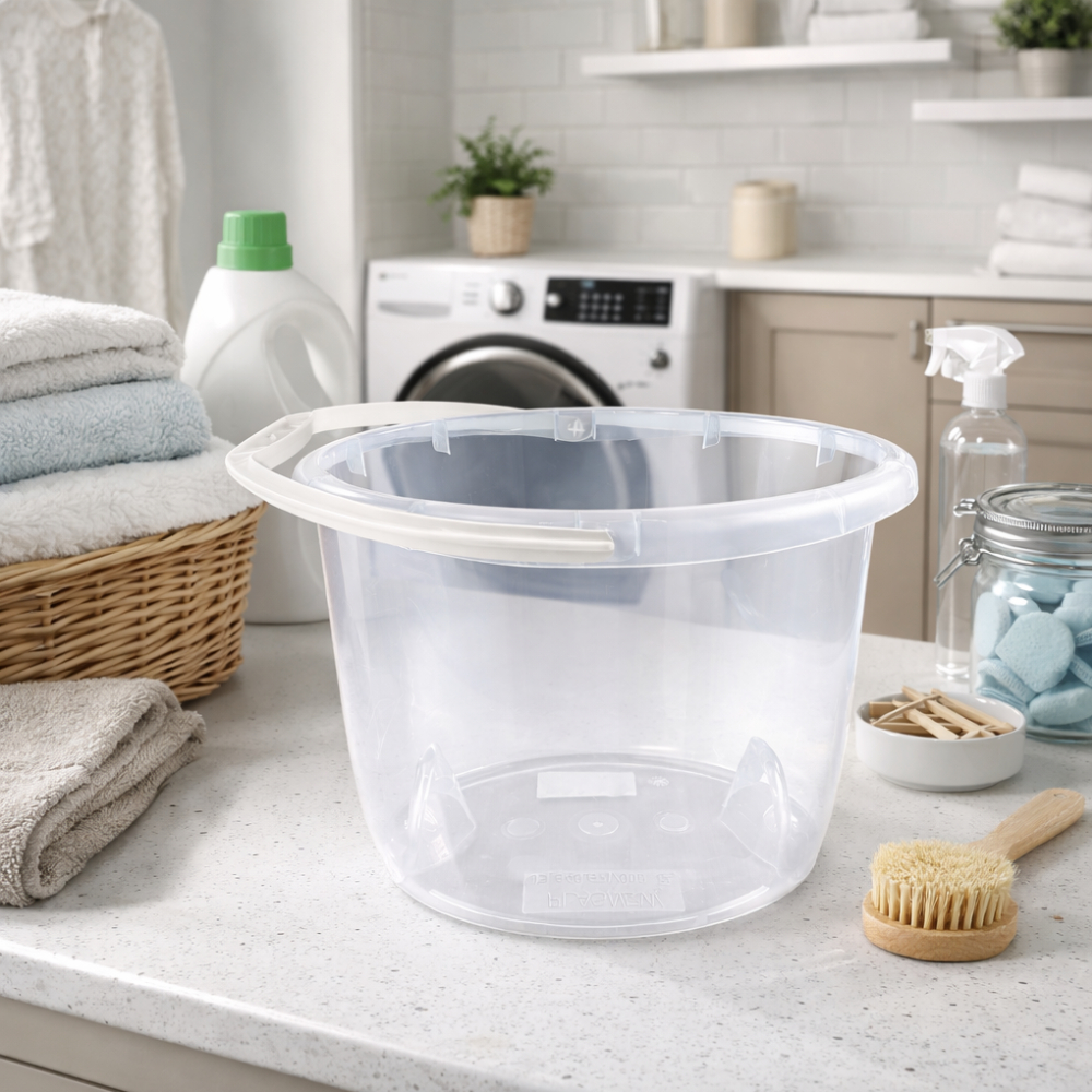 Balde Oval 8L Resistente Leve Para Área De Serviço Cozinha Lavanderia P7080