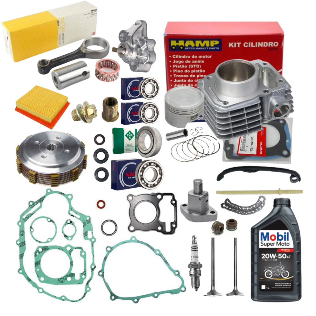 Kit Cilindro Motor Cg 125 Fan 2009 A 2013 Biela Bomba Óleo