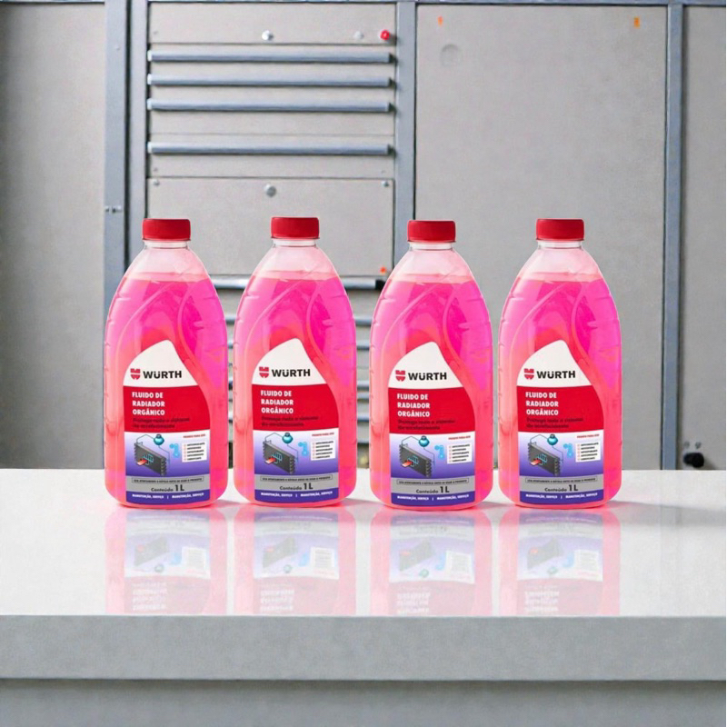 Kit 4x Aditivo de Arrefecimento Wurth Orgânico 1L – Pronto para Uso Promoção