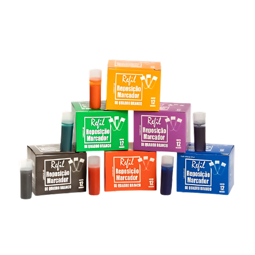 Tinta Refil Para Pincel De Quadro Branco Board Master Recarregável Caixa 12 Unidades em Oferta na Shopee