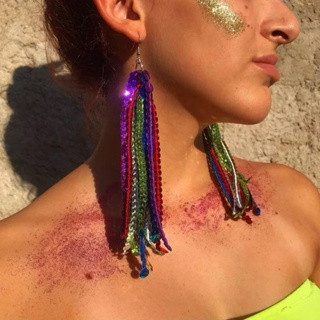 Brinco Carnaval Brinco Paetê Brinco Lantejoula - 1 par em Oferta na Shopee