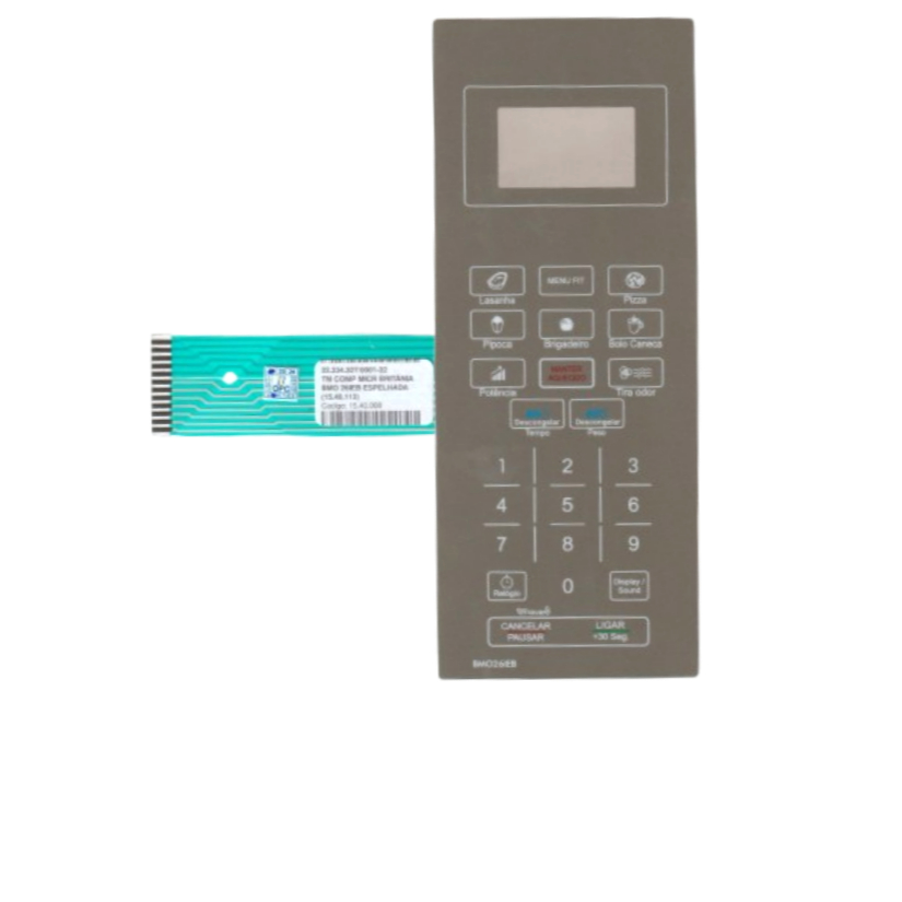 Teclado Membrana para Forno Microondas BRITANIA BMO 26IEB ESPELHADA  21X8,4CM