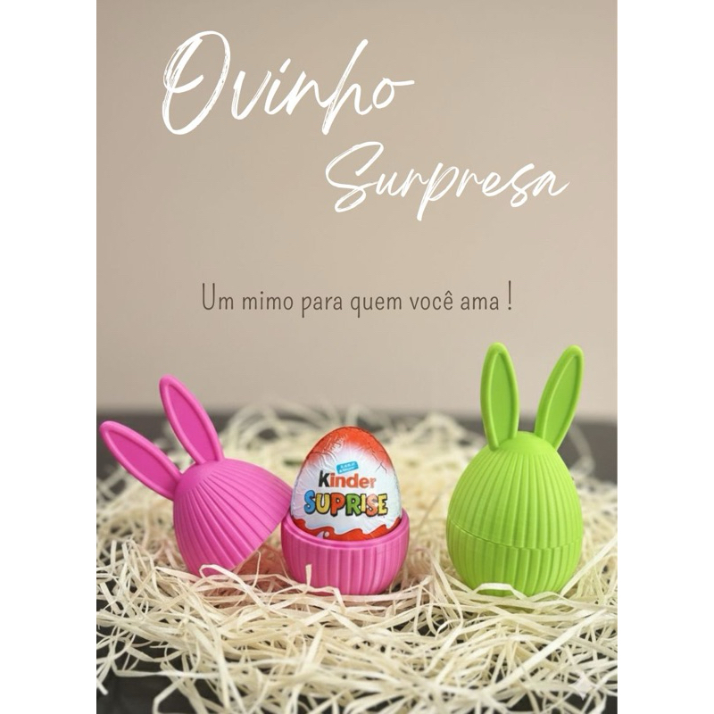 Ovinho Surpresa Porta Kinder Ovo – Presente Páscoa Infantil Decoração
