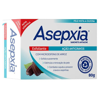 Sabonete Barra Asepxia Esfoliante Ação Anticravos 80g em Oferta na Shopee