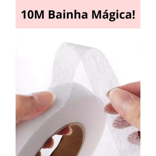 Bainha Mágica 2.0cm x 10.0m / 2.0cm x 20.0m Barra Fácil Sem costura Fita Dupla Face Termocolante