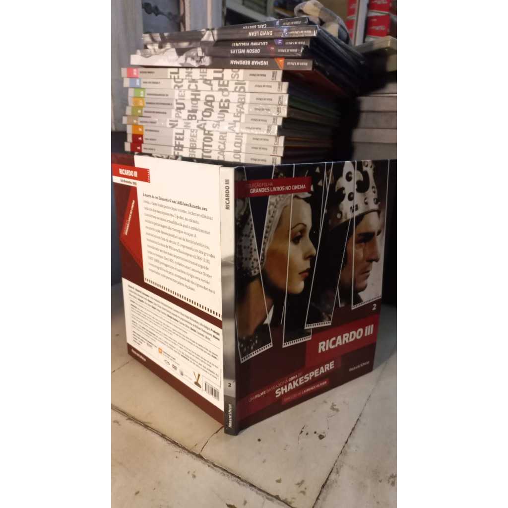 coleção folha grandes livros no cinema ricardo lll - Filme baseado na obr de Shakespeare Laurence Oliver - Excelente Dvd