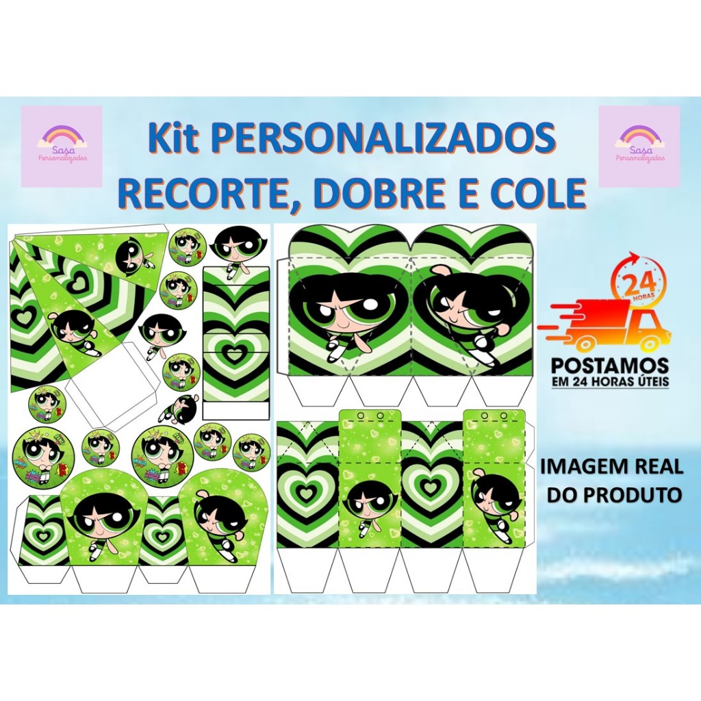 TEMA DOCINHO MENINAS SUPERPODEROSAS LEMBRANCINHA 80/200 ITENS COM OU SEM NOME em Oferta na Shopee