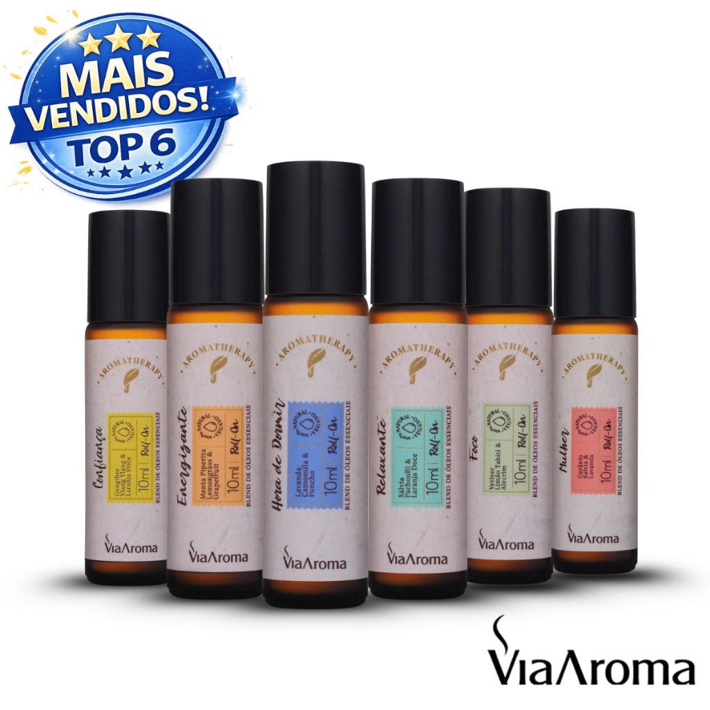Roll-on Blend de Óleo Essenciais Via Aroma em Oferta na Shopee
