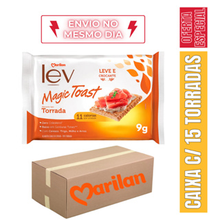 Caixa C/15 Torrada Lev Magic Toast Original Marilan 9g em Oferta na Shopee