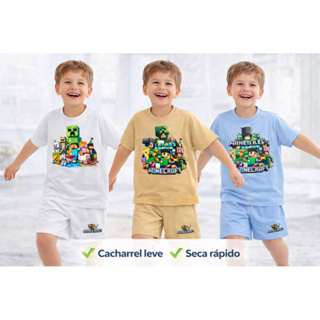 Conjunto Infantil estilo Minicraft  Ideal Para Brincar em Oferta na Shopee