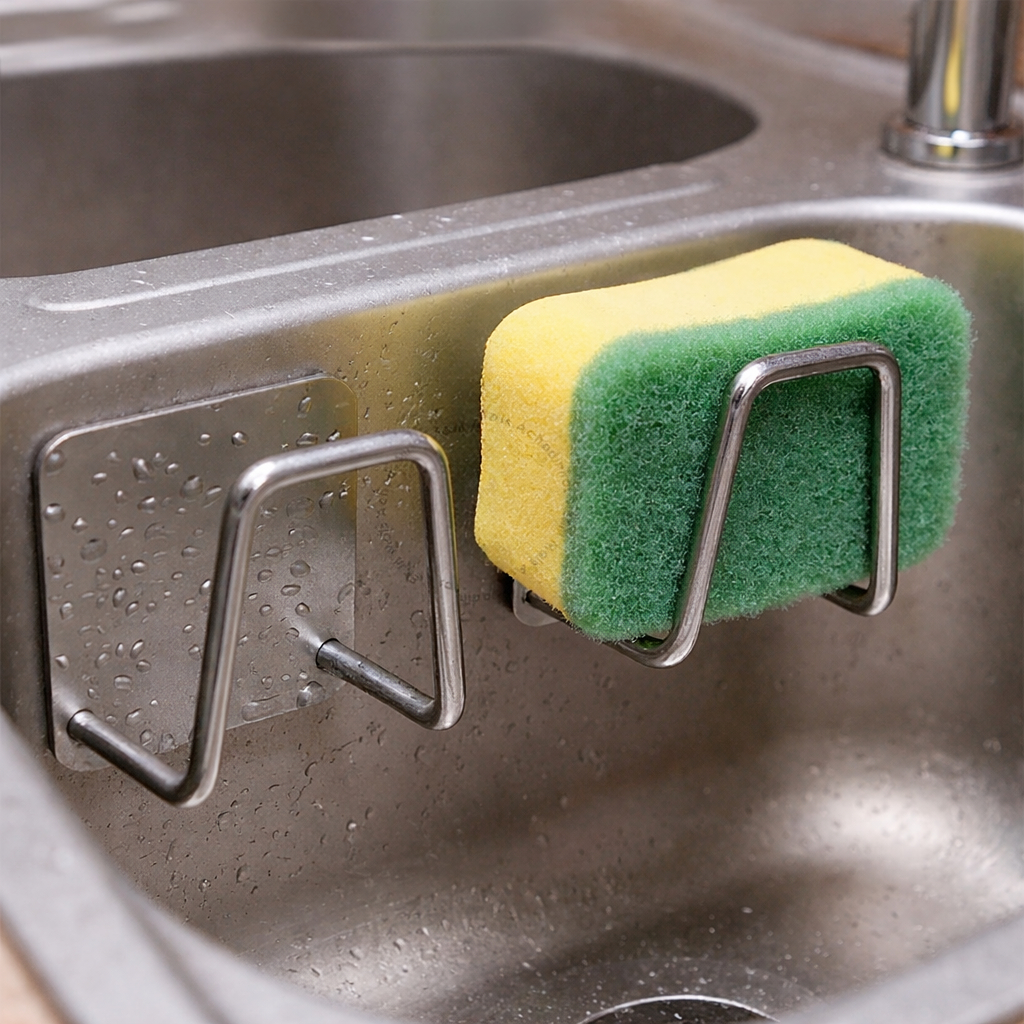 Kit 1 2 4 Suporte Esponja Aço Inoxidável Bucha Pia Prateleira  Cozinha Armazenamento Parede Multiuso em Oferta na Shopee
