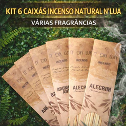 Kit 6 Incensos Artesanal 60 Varetas Natural Nectar da Lua Floral de Bach Aromaterapia Sem Carvão Envio Rápido