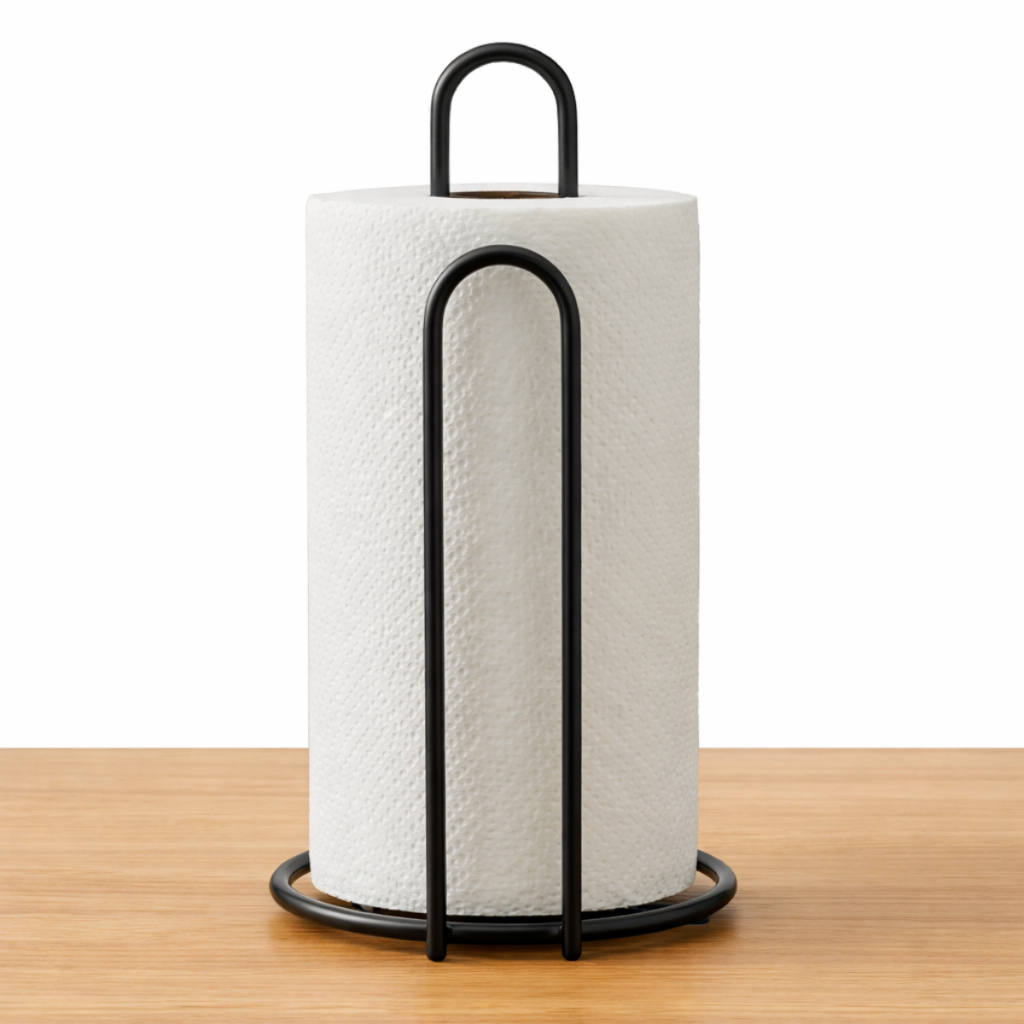 Porta Papel Toalha Suporte Preto Rolo Guardanapo Mesa Posta Cozinha em Oferta na Shopee
