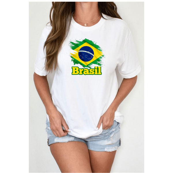 Camisa T-SHIRT Estampada  Do Brasil Unisex Seleção Brasileira  Adulto Infantil 100% algodão envio imediato.