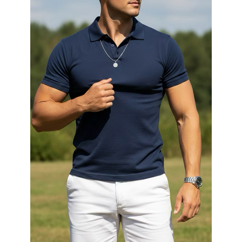 Camisa Polo Masculina malha Gelada elástico em Oferta na Shopee