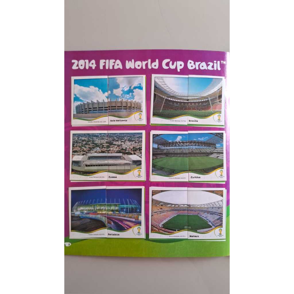 ESTÁDIOS FIGURINHAS COPA DO MUNDO 2014 ( VENDA POR UNIDADE ) ORIGINAIS PANINI